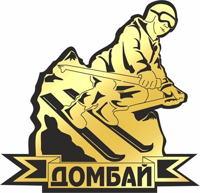 Магнит II зеркальный на пластике  Лыжник Домбай FS000634 FS000634