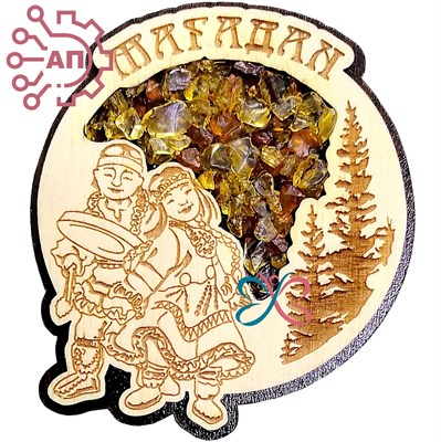 Магнит с минералами Этно дети Магадан 33332 33332