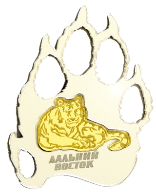 Магнит зеркальный комбинированный Лапа тигра с тигром Дальний Восток FS007144 - фото 46089