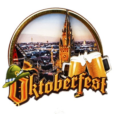 Магнит 3-хслойный №13 с логотипом "Oktoberfest" арт 2570 - фото 53529