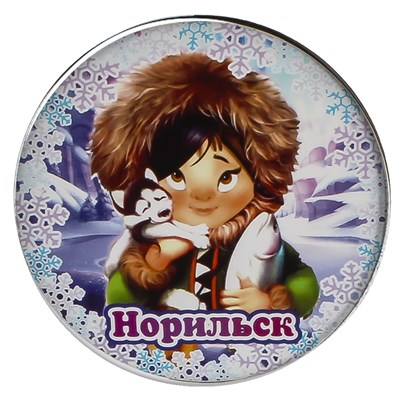 Магнит со смолой Круг этно дети Норильск 26582 - фото 73993