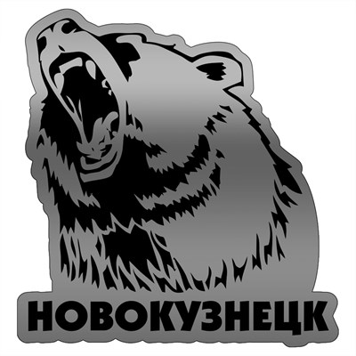 Магнит зеркальный 1 слой Медведь Новокузнецк 29518 - фото 77354
