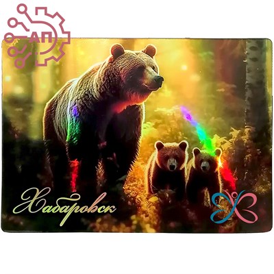 Картина на магните Медведица с медвежатами Хабаровск 31806 - фото 87798
