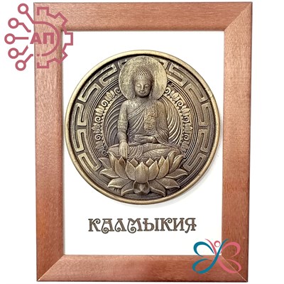 Панно из гипса в рамке Будда Шакьямуни Калмыкия, Элиста 32083 - фото 89164