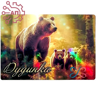 Картина на магните Медведица с медвежатами Дудинка, Красноярск 32369 - фото 90629