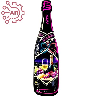 Магнит со смолой Бутылка шампанское вид 12 Абрау-Дюрсо 32403 - фото 90708