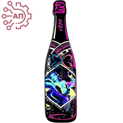 Магнит со смолой Бутылка шампанское вид 13 Абрау-Дюрсо 32404 - фото 90710