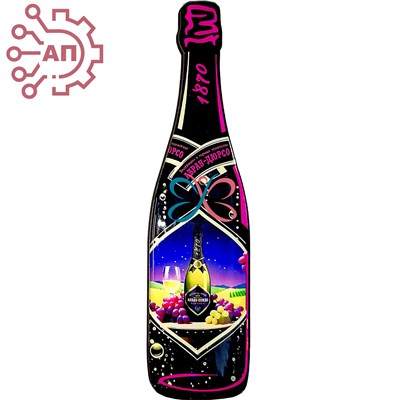 Магнит со смолой Бутылка шампанское вид 16 Абрау-Дюрсо 32408 - фото 90718