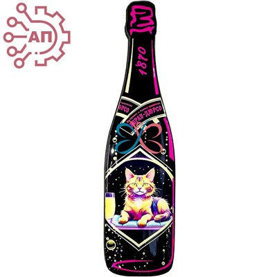 Магнит со смолой Бутылка шампанское вид 19 Абрау-Дюрсо 32411 - фото 90728