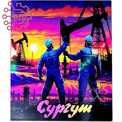 Магнит I Неон Прямоугольник Нефтяники 1 Сургут 32884 32884 - фото 92148