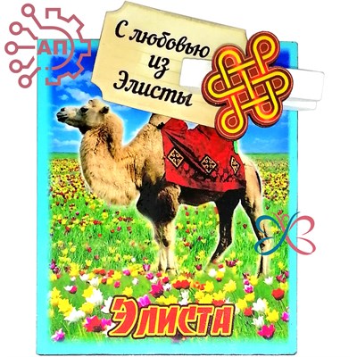 Магнит I с прищепкой Верблюд с узлом счастья Калмыкия, Элиста 34299 34299 - фото 96444