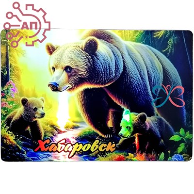 Картина на магните Медведица с медвежатами Хабаровск 34357 34357 - фото 96596
