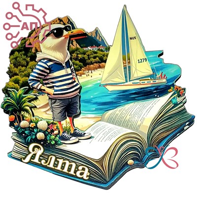 Магнит II Чайка на книге Крым, Ялта 34387 34387 - фото 96634