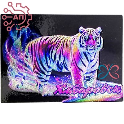 Магнит II со смолой серии "Сияние" Тигры Хабаровск 34665 34665