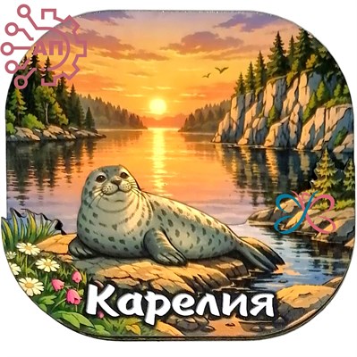 Магнит II серии "Богатая Россия" Тюлень Карелия 34869 34869