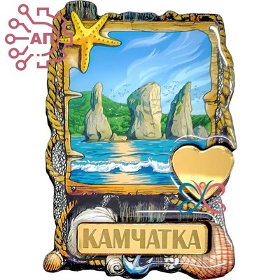 Магнит II со смолой и фурнитурой Рамка с сеткой Камчатка 34916 34916