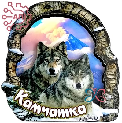 Магнит II Кора с волком и волчицей Камчатка 34978 34978