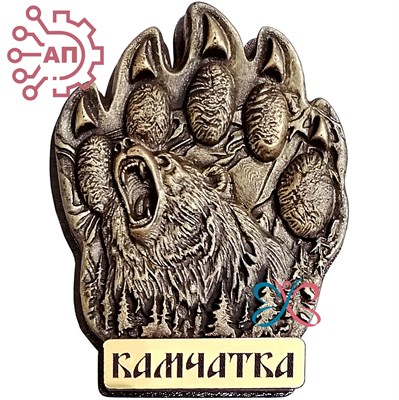 Магнит из гипса Лапа с медведем Камчатка 34980 34980