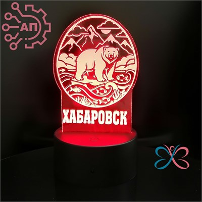 3D светильник- ночник печать с лаком Медведь Хабаровск 34985 34985