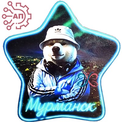 Магнит I Белый медведь в панаме Мурманск 35140 35140