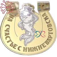 Магнит зеркальный 1 слой Подкова и золотая рыбка 2219 2219