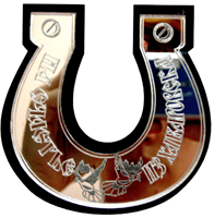 Магнит II зеркальный на пластике Подкова с голубями на счастье Хабаровск FS000606