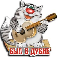 Магнит "Кот с гитарой" г.Дубна 1