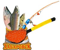 Купить магнитик цветной Хабаровск рыба и икра