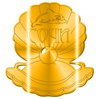 Магнит зеркальный Ракушка с символикой Сочи