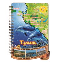 Блокнот цветной Карта с символикой Тамани 50 листов