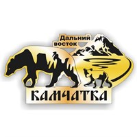 Магнит зеркальный 1 слой Медведица с медвежонком Дальний Восток FS006838 FS006838