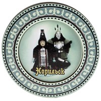 Сувенирный магнит Тарелочка с символикой Норильска