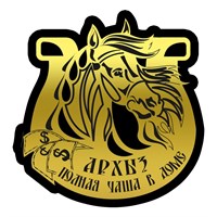Магнит II зеркальный на пластике Подкова с лошадью чаша Архыз FS003469 FS003469