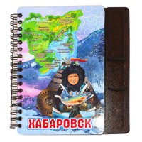 Блокнот цветной Шаман с рыбой карта Хабаровск 29492