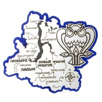 Магнит II зеркальный на пластике Карта Новый Уренгой FS004175 FS004175