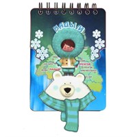 Магнит - блокнот цветной Девочка с медведем и символикой Надыма 50 листов