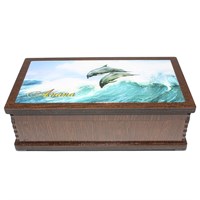 Купюрница со смолой Дельфины вид 6 с символикой Анапы