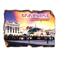 Сувенирный магнит Свиток прямоугольный с видами и достопримечательностями Красноярска FS004905