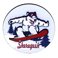 Магнитик Медведь с символикой горнолыжного курорта Шерегеш 30596