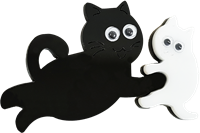 Магнит черно-белый коты 31440