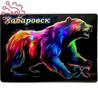 Картина на магните Неон Медведь 4 Хабаровск 31826