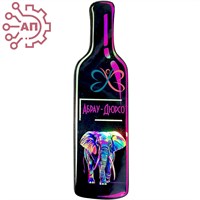 Магнит Бутылка вина Слон 1 Абрау-Дюрсо 31857