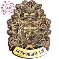 Магнит из гипса Волк в декоративной рамке Красноярск, Бобровый Лог 32145