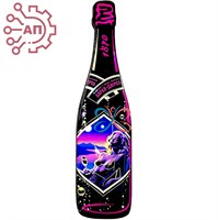 Магнит со смолой Бутылка шампанское вид 11 Абрау-Дюрсо 32402