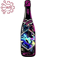 Магнит со смолой Бутылка шампанское вид 13 Абрау-Дюрсо 32404