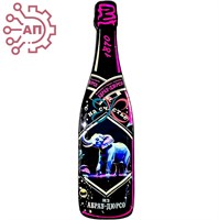 Магнит со смолой Бутылка шампанское вид 17 Абрау-Дюрсо 32409