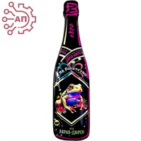 Магнит со смолой Бутылка шампанское вид 18 Абрау-Дюрсо 32410