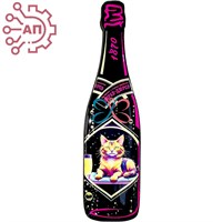 Магнит со смолой Бутылка шампанское вид 19 Абрау-Дюрсо 32411