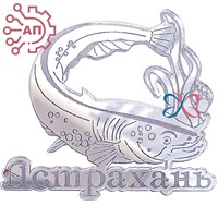 Магнит зеркальный 1 слой Рыба Сом Астрахань FS000500