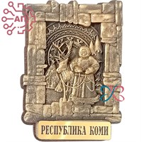 Магнит из гипса Рамка каменная Оленевод Коми, Сыктывкар 32728